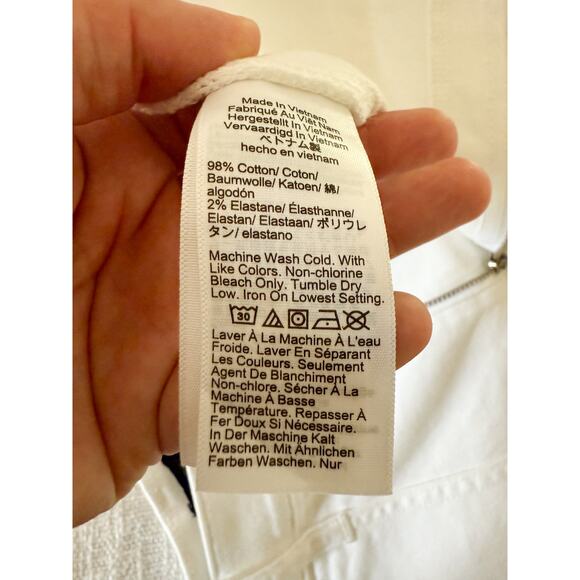 J.Crew Factory | NWT White utility denim short Optic White Wash | Sz 28 - Picture 9 of 9